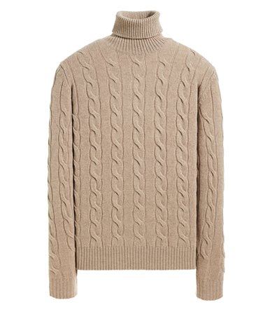 CABLE TURTLENECK SWEATER LONG SLEEVE