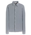 GREY SHIRT LONG SLEEVE STRAIGHT FIT IN VINTAGE PIQUET