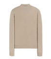 BEIGE CARDIGAN WITH BUTTON LONG SLEEVE CREPE SHAVED