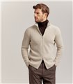 FULLZIP WOOL CASHMERE - IVORY