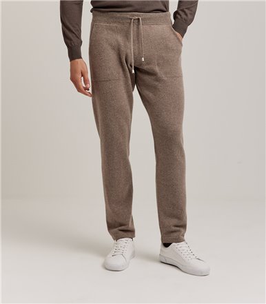 TROUSERS WOOL CASHMERE - LIGHT BROWN 
