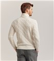 CABLE TURTLENECK WOOL CASHMERE - WHITE