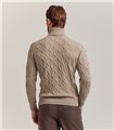 CABLE TURTLENECK WOOL CASHMERE - BEIGE
