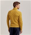 CABLE TURTLENECK WOOL CASHMERE - YELLOW