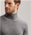 CABLE TURTLENECK WOOL CASHMERE - GREY