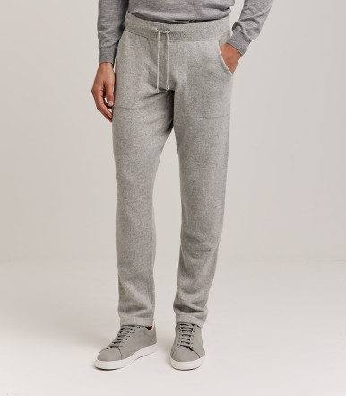 TROUSERS WOOL CASHMERE - LIGHT GREY